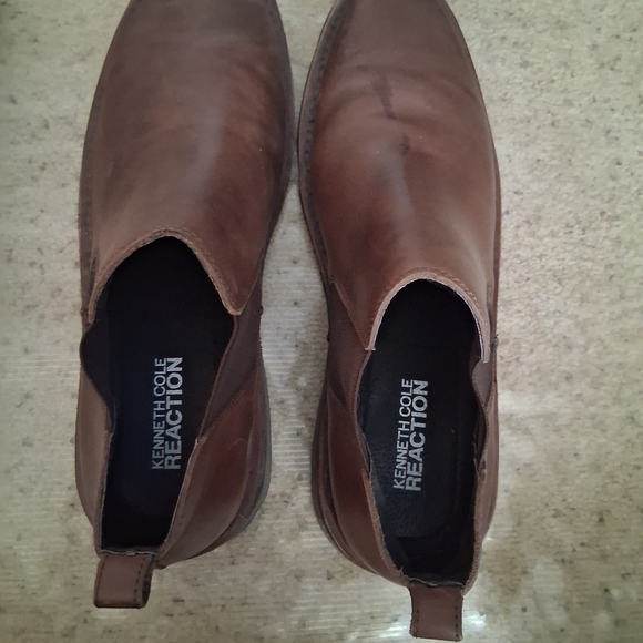 Kenneth Cole Reaction Brown Leather Chelsea Boots - Picture 1 of 4